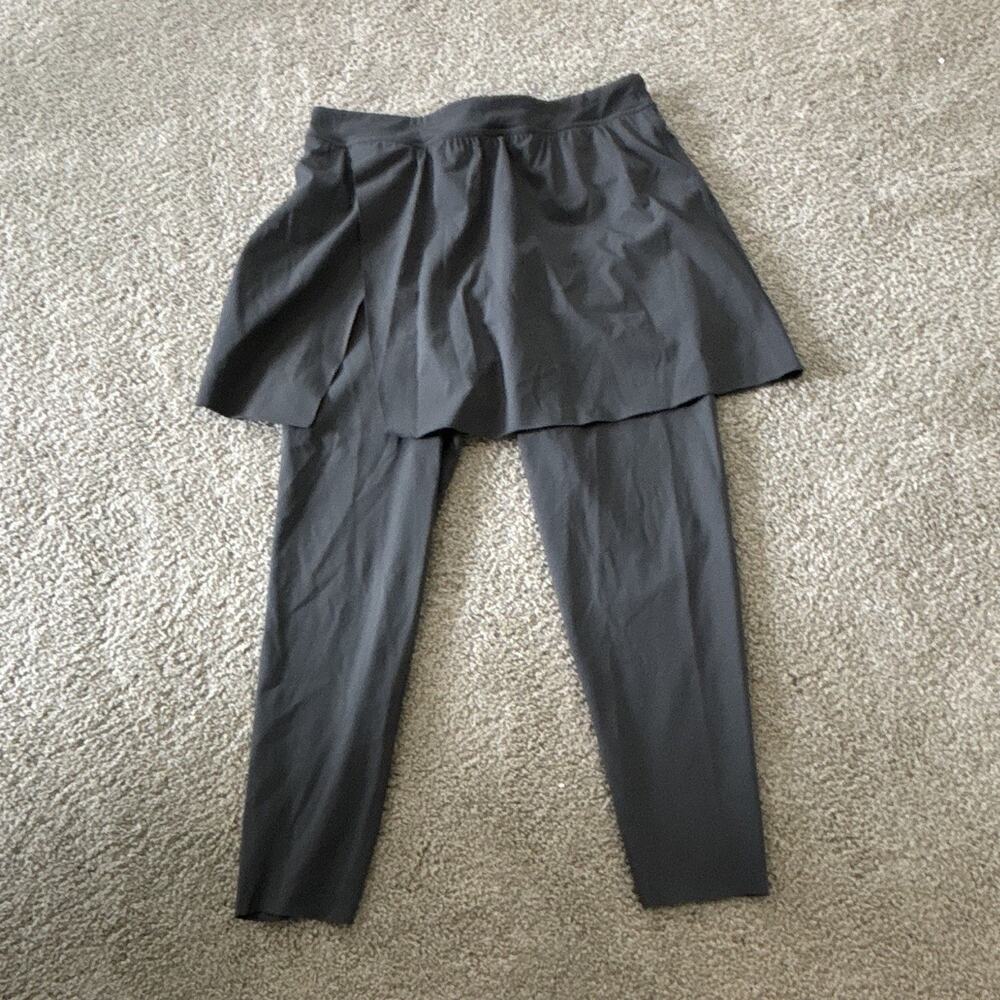 SPANX Booty Boost Skort Leggings Olive Size Large L High Rise Athletic Skirt